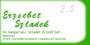 erzsebet szladek business card